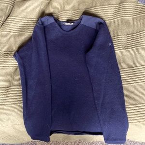 Men's Arc'teryx Donovan Navy Blue Wool Crewneck Pullover Sweater Sweatshirt Sz M